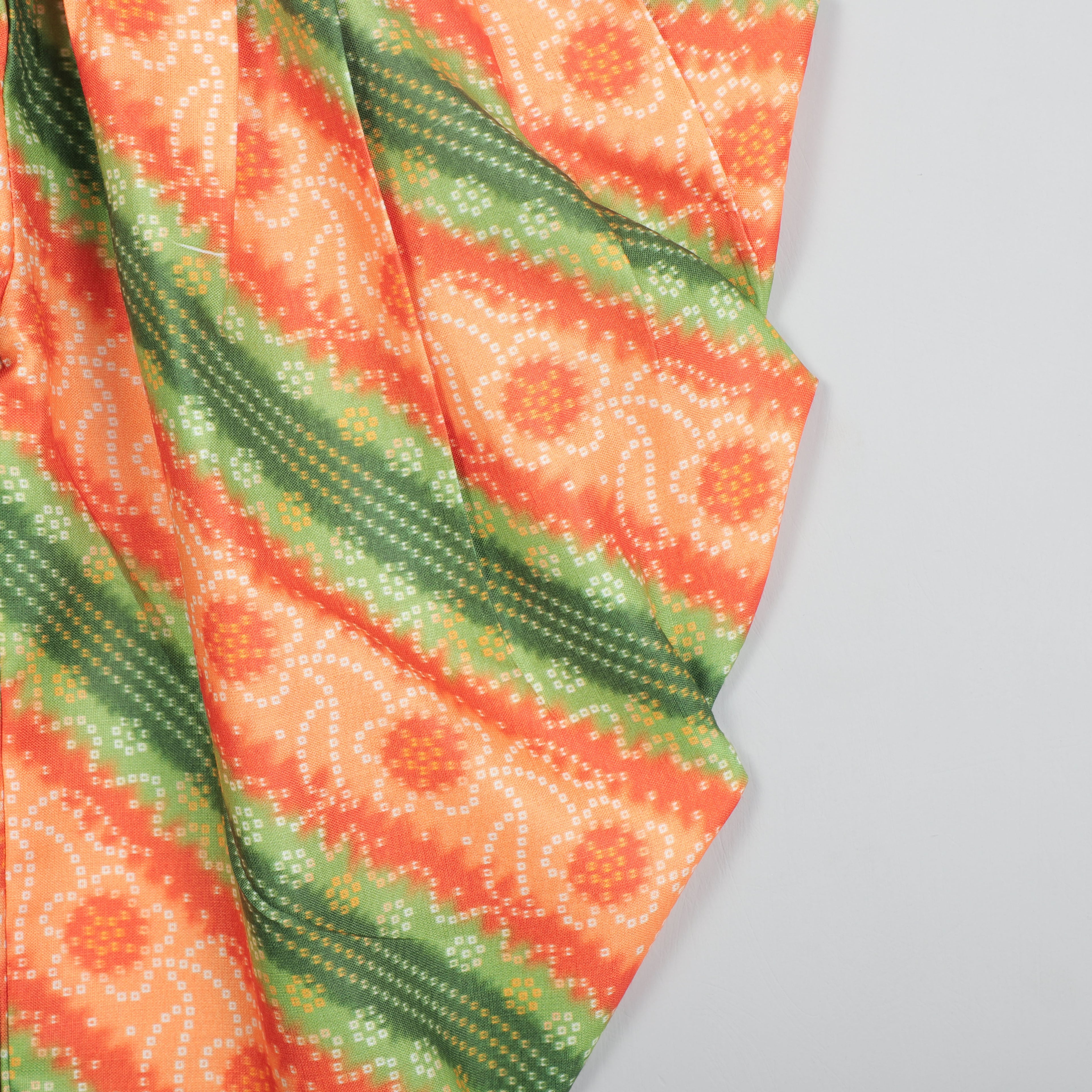 Koti With Tie Looking Top And Printed Dhoti Set