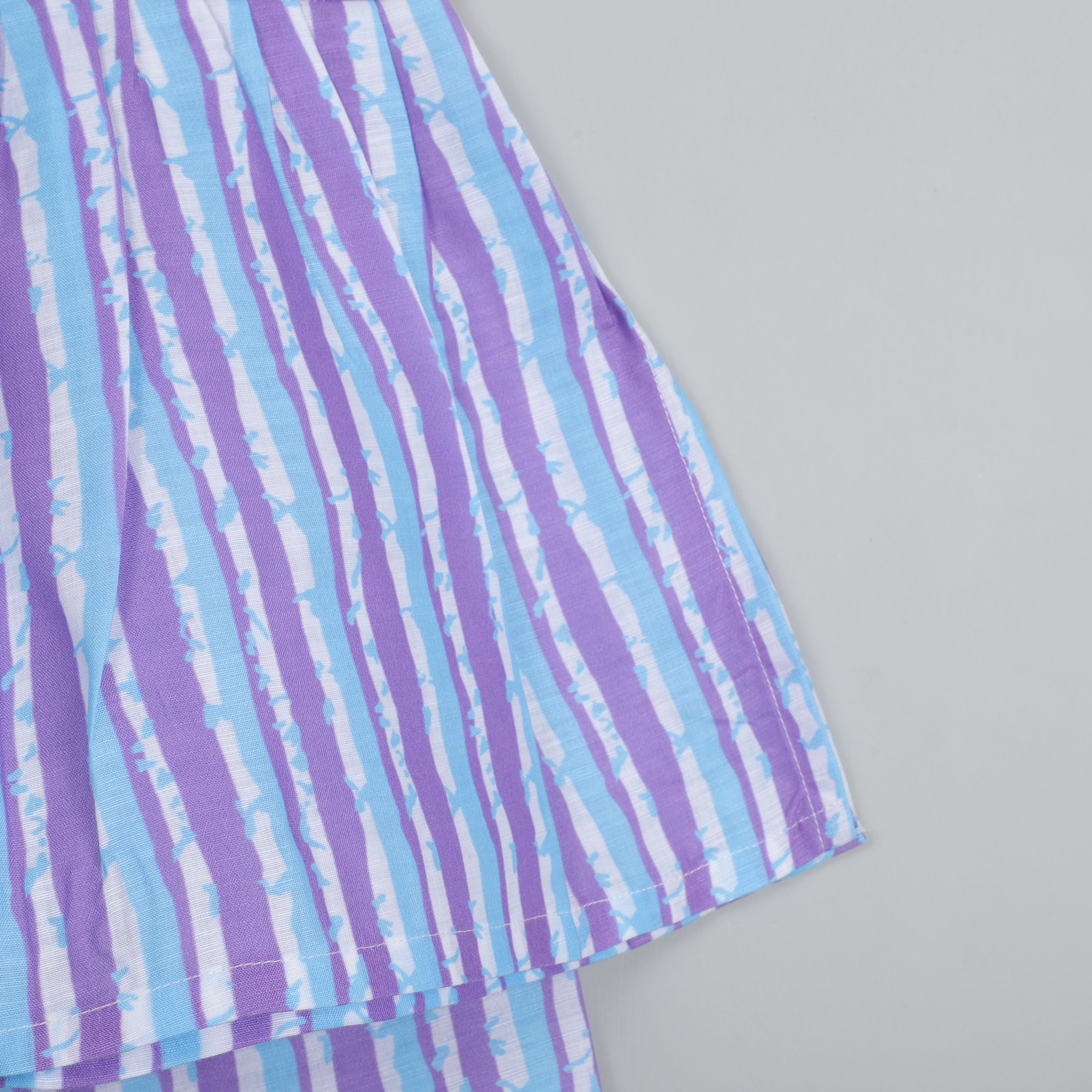 Purple Lining Sleeveless Flared Top And Palazzon Pant Set