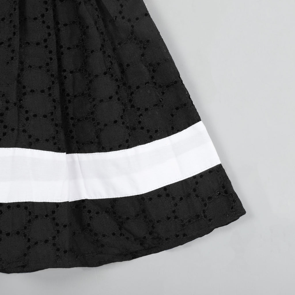 Sleeveless Balloon Dot Top And Pant Set With Gotta Lace And Flared