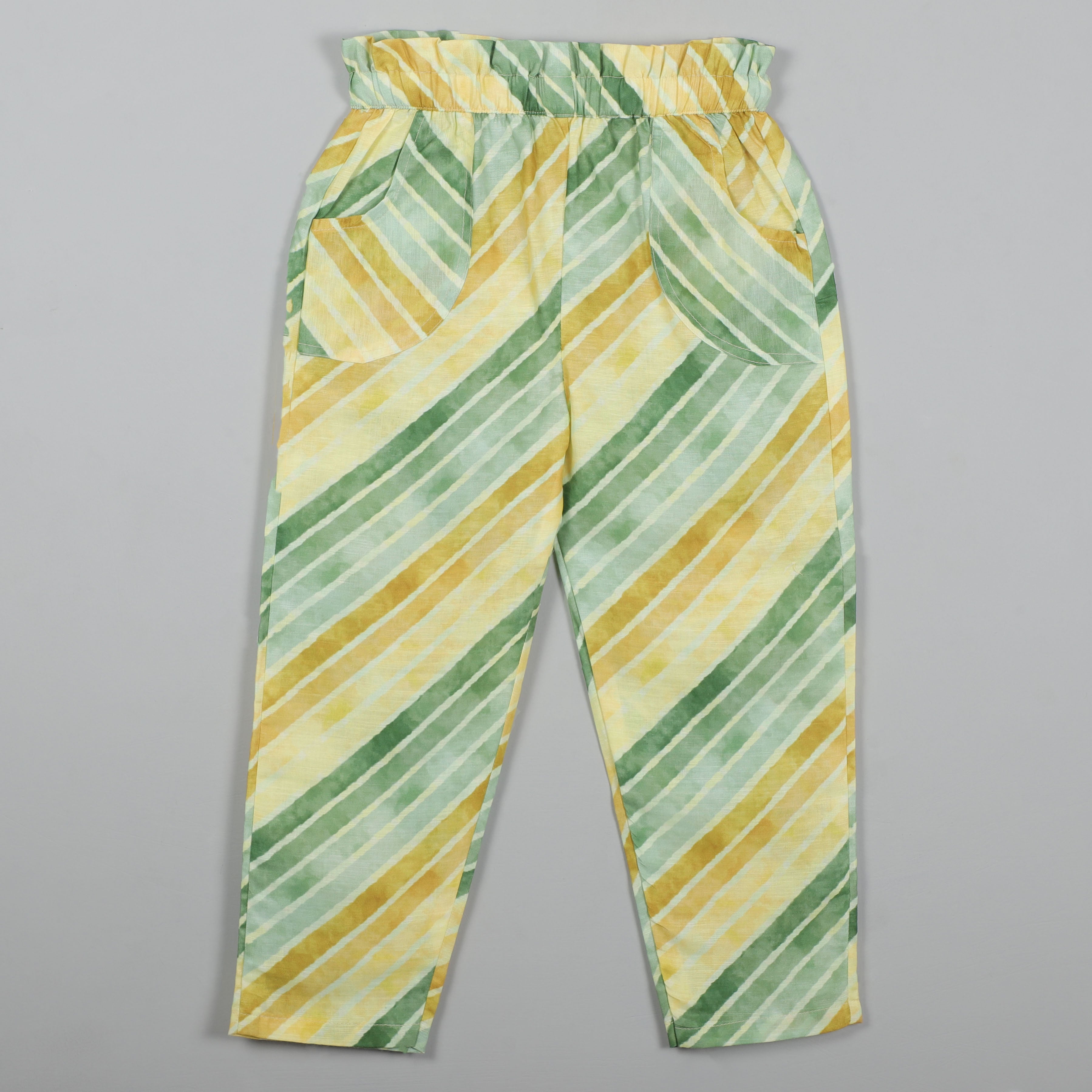 Square Neck Top With Umbrella Sleeves And Pant Set