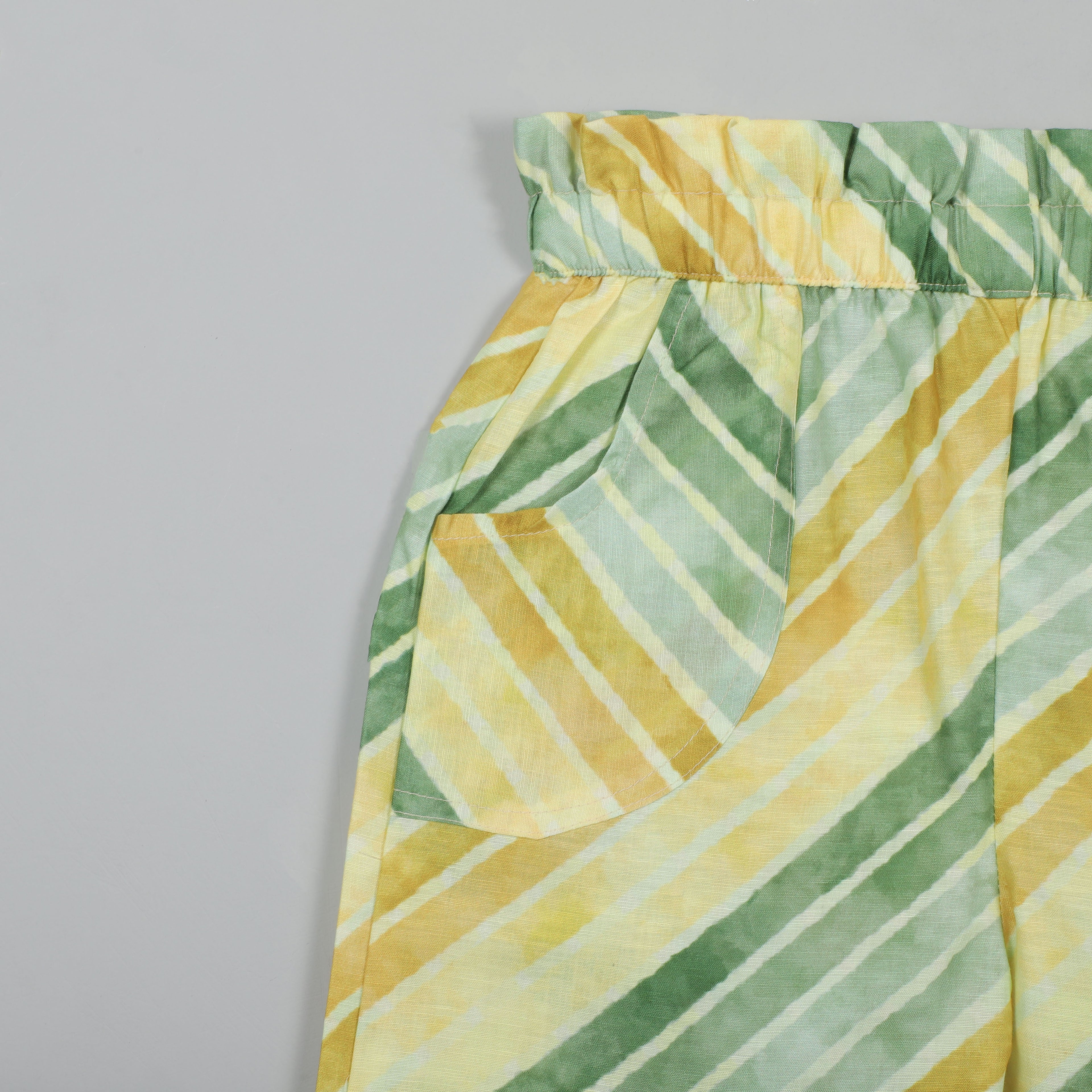 Square Neck Top With Umbrella Sleeves And Pant Set