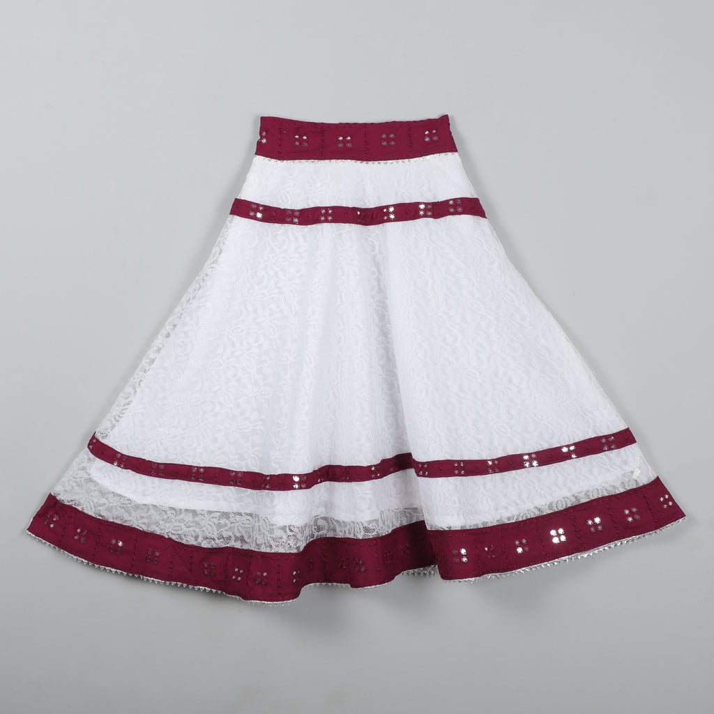 Embroidered Choli With 3/4 Sleeves, Lehenga And Dupatta Set