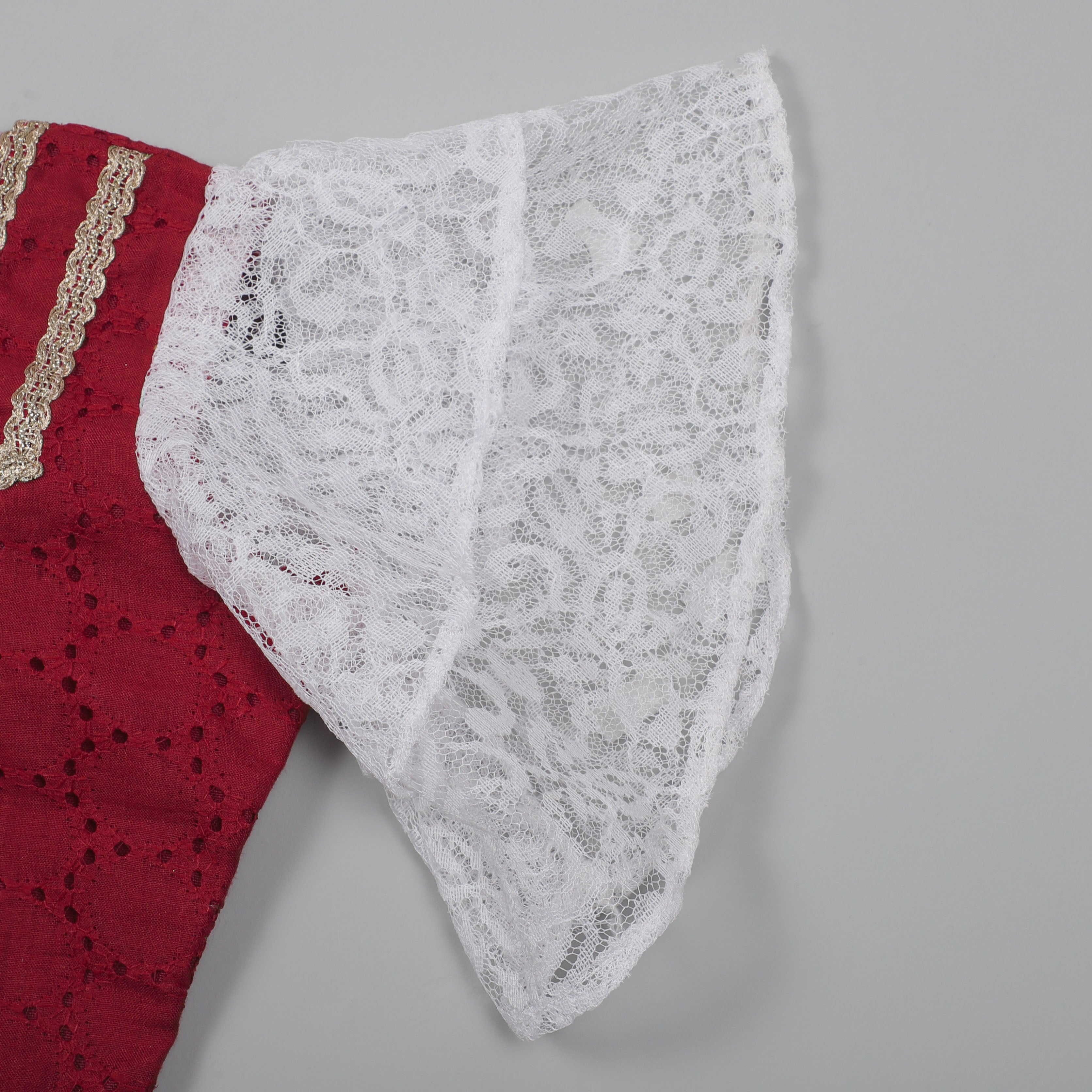 Balloon Dot Pattern Choli With Butterfly Sleeves And Flared Lehenga