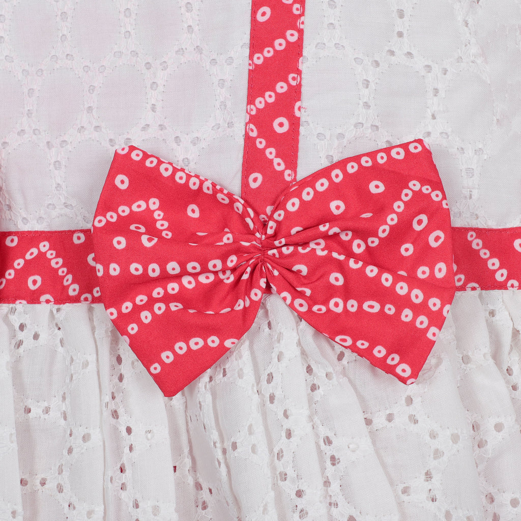 Gift Look Balloon Dot Cotton Top And Printed Sharara Set