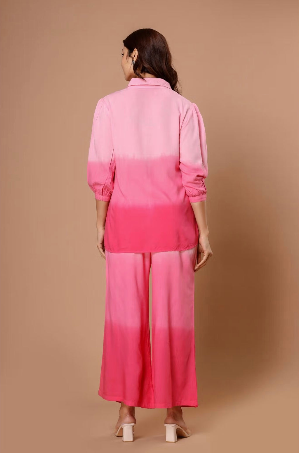 Handwork Butta Top And Palazzo Set With Layered Color Combination