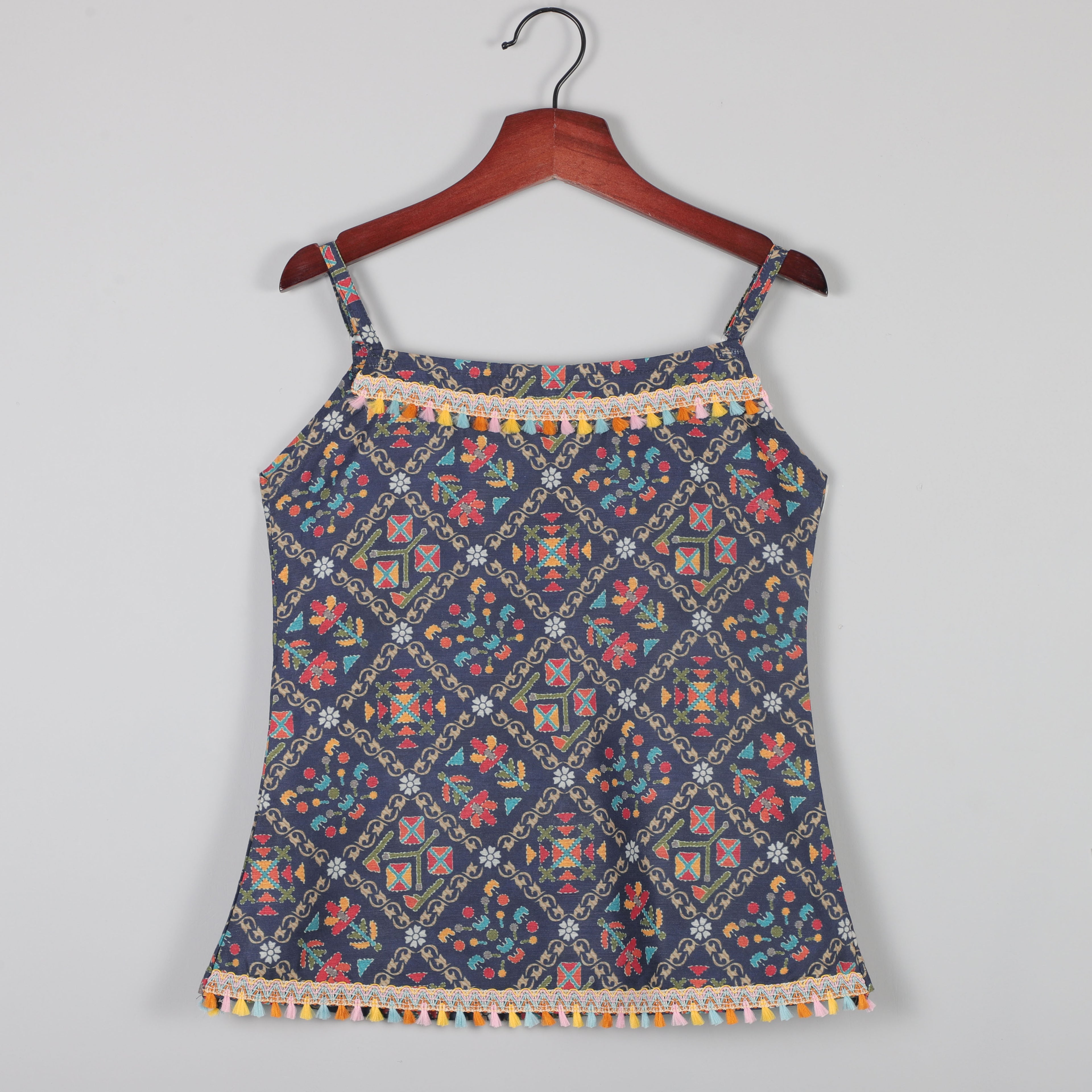 Sleeveless Gotta Lace Border With Multicolors And Sharara Set