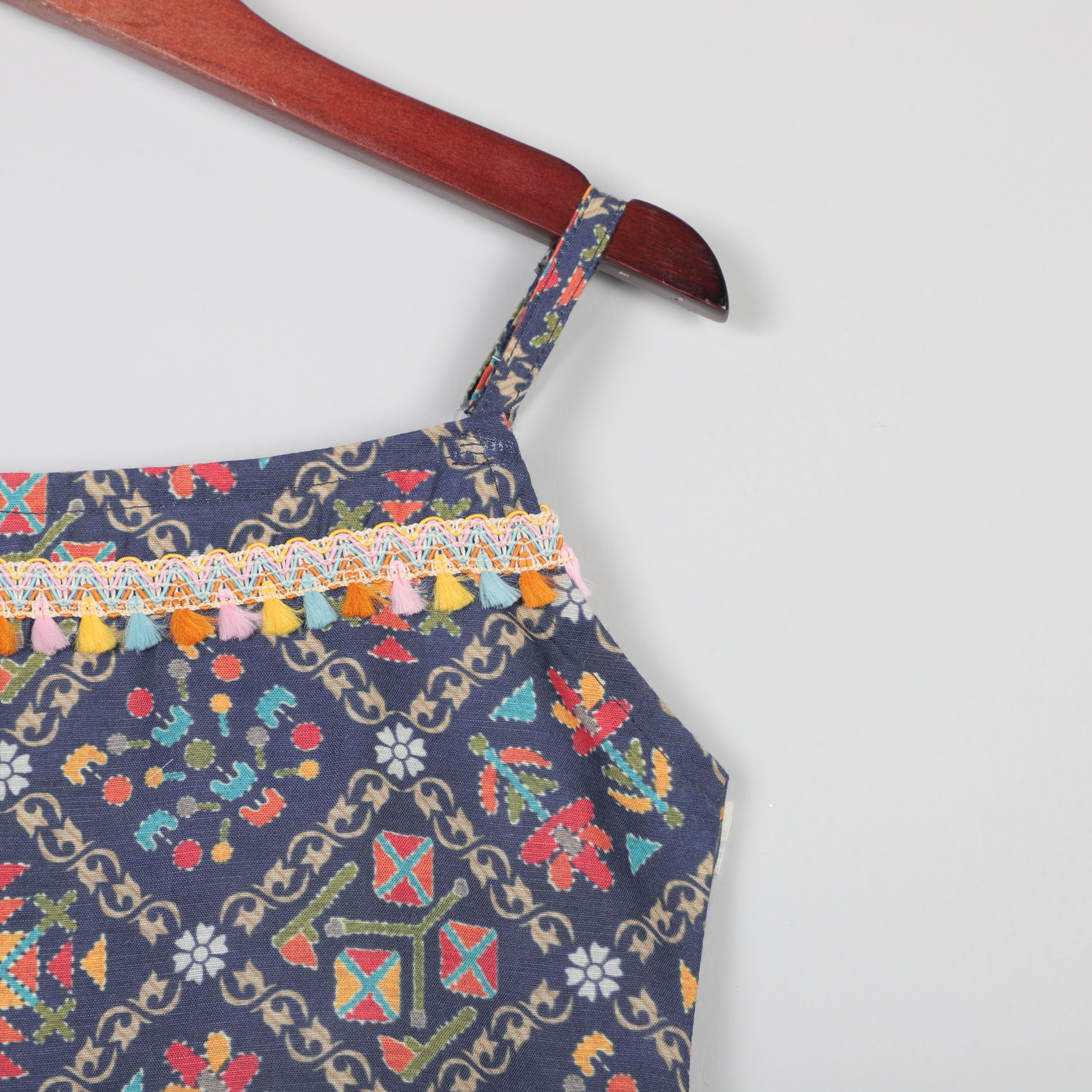 Sleeveless Gotta Lace Border With Multicolors And Sharara Set