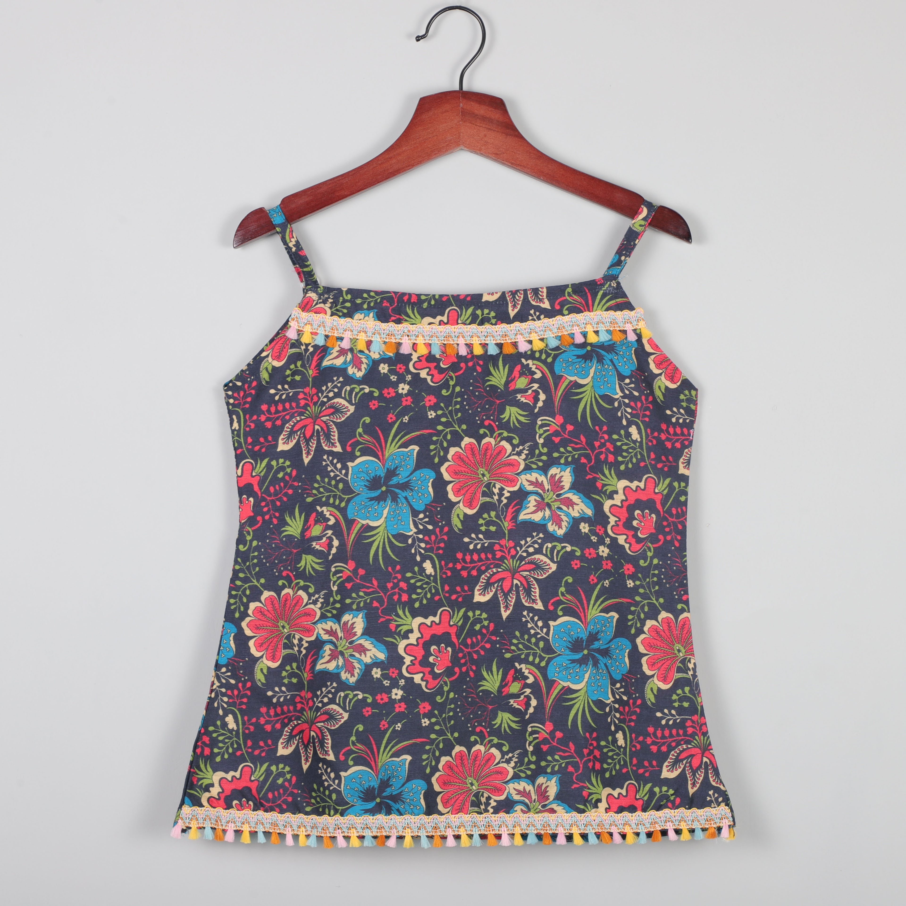 Sleeveless Gotta Lace Border With Multicolors And Sharara Set