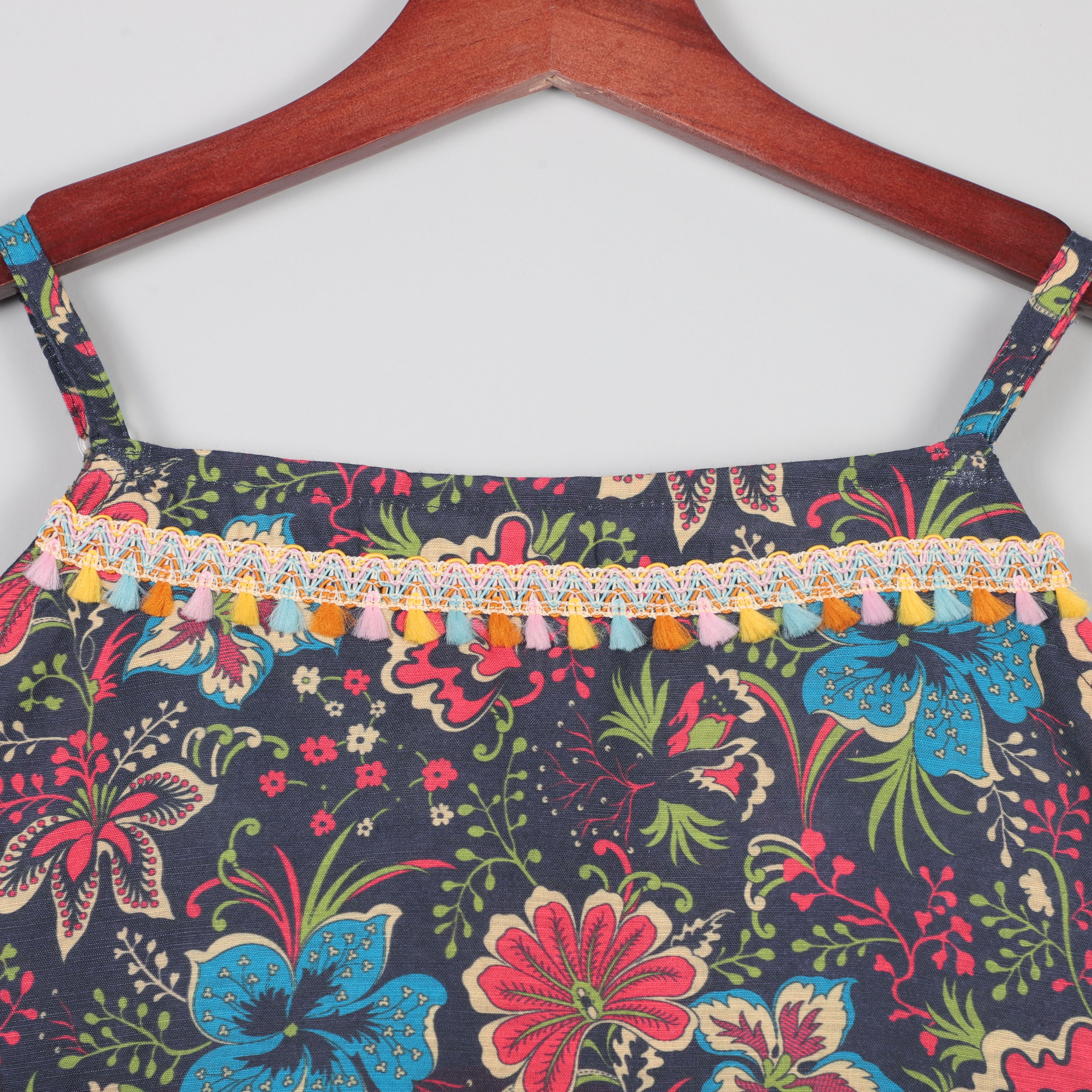 Sleeveless Gotta Lace Border With Multicolors And Sharara Set