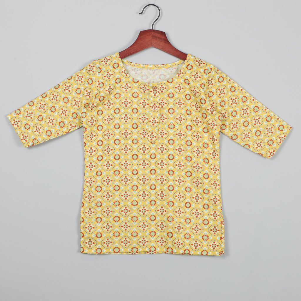 Yellow Cord Set With Button Closure