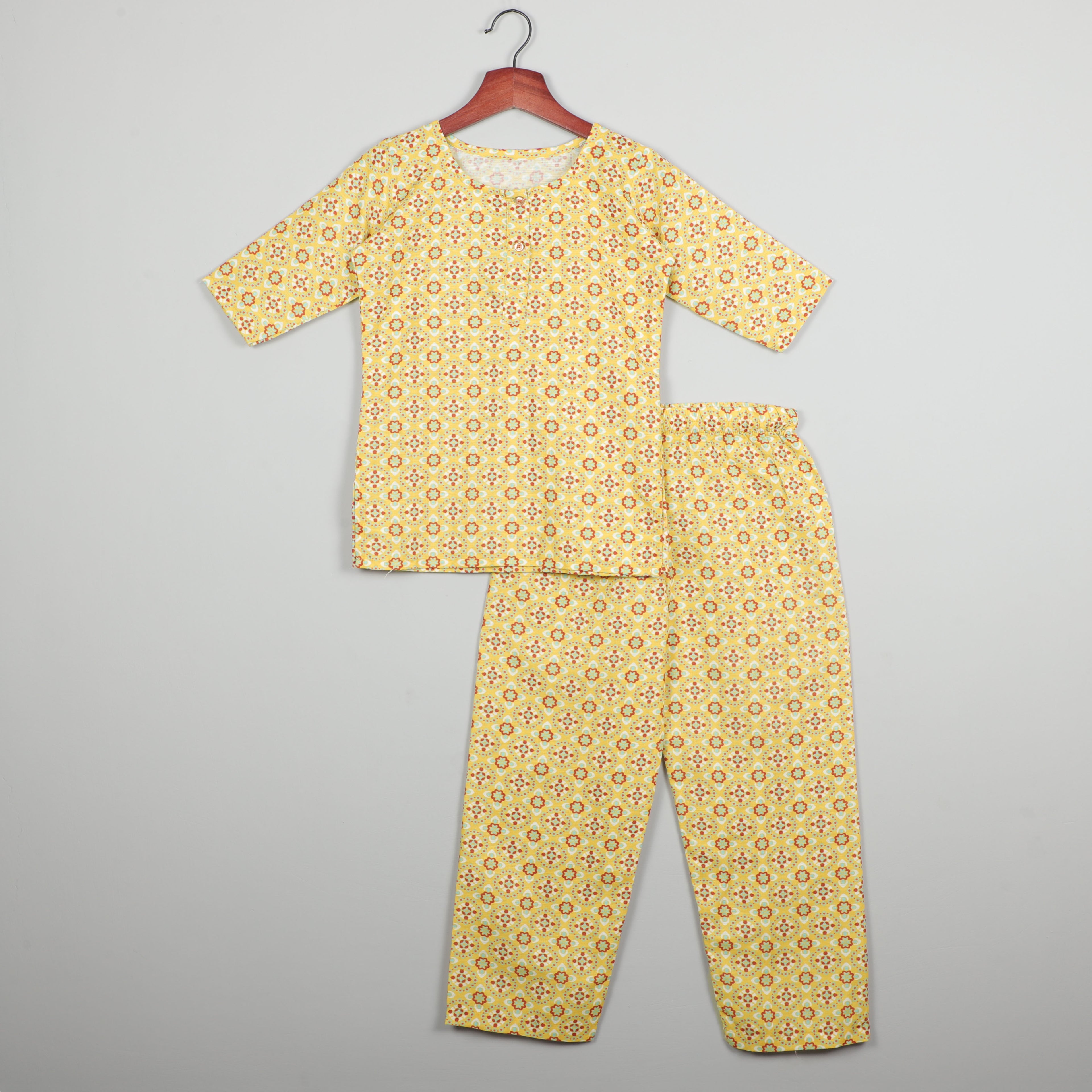 Yellow Cord Set With Button Closure