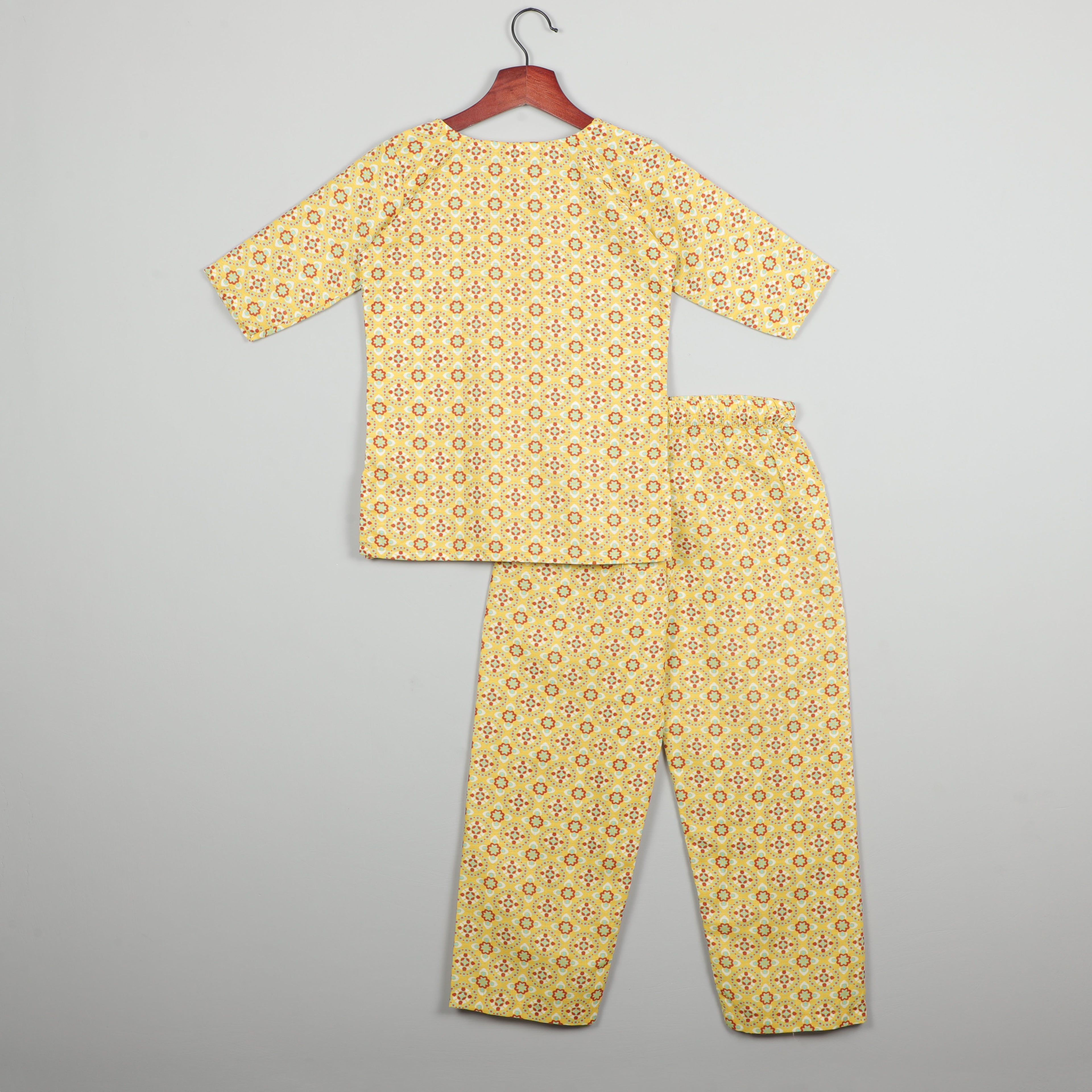 Yellow Cord Set With Button Closure