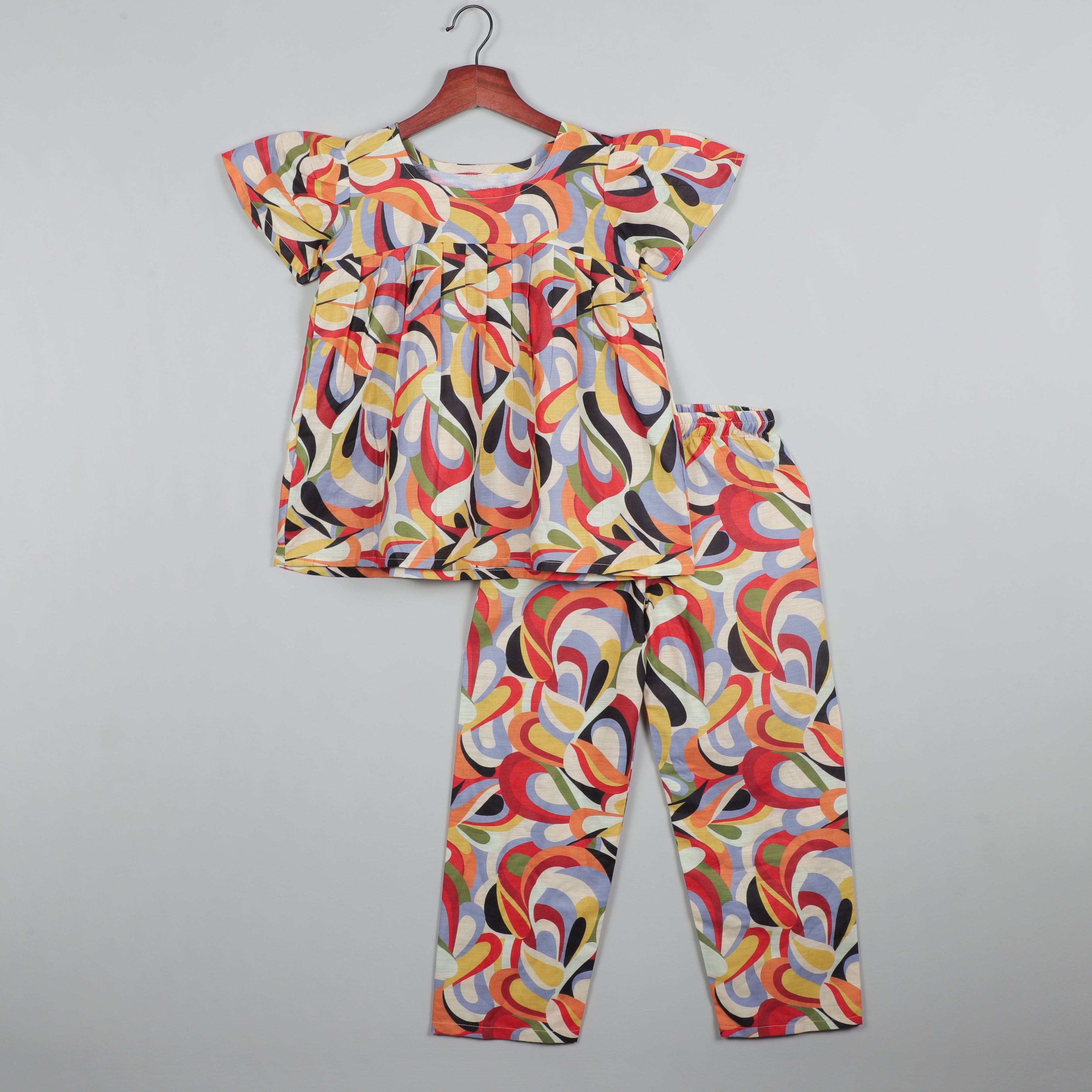 MultiColor Fancy Cord Set With Flying Sleeves For Little Princess