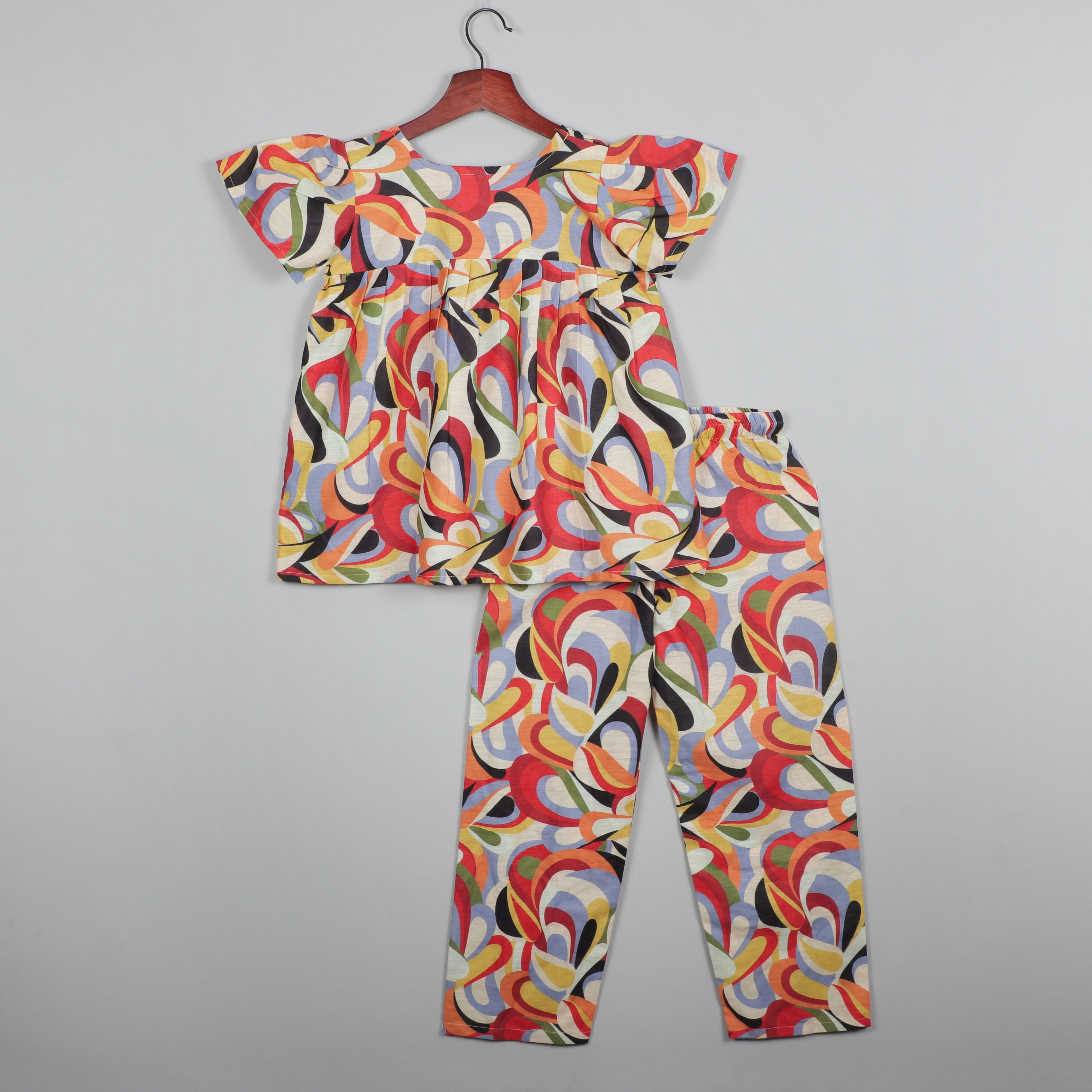 MultiColor Fancy Cord Set With Flying Sleeves For Little Princess