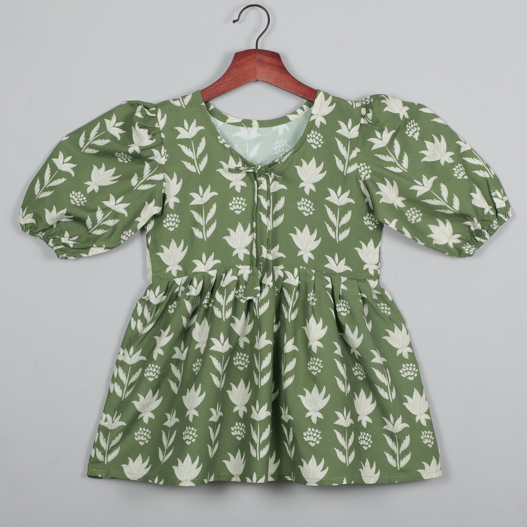 Anarkali Kurta With Baloon Pattern Sleeves And Pant Set