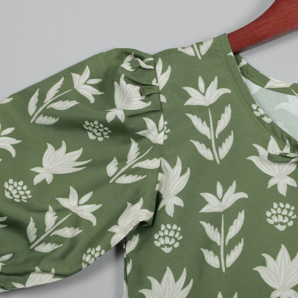 Anarkali Kurta With Baloon Pattern Sleeves And Pant Set