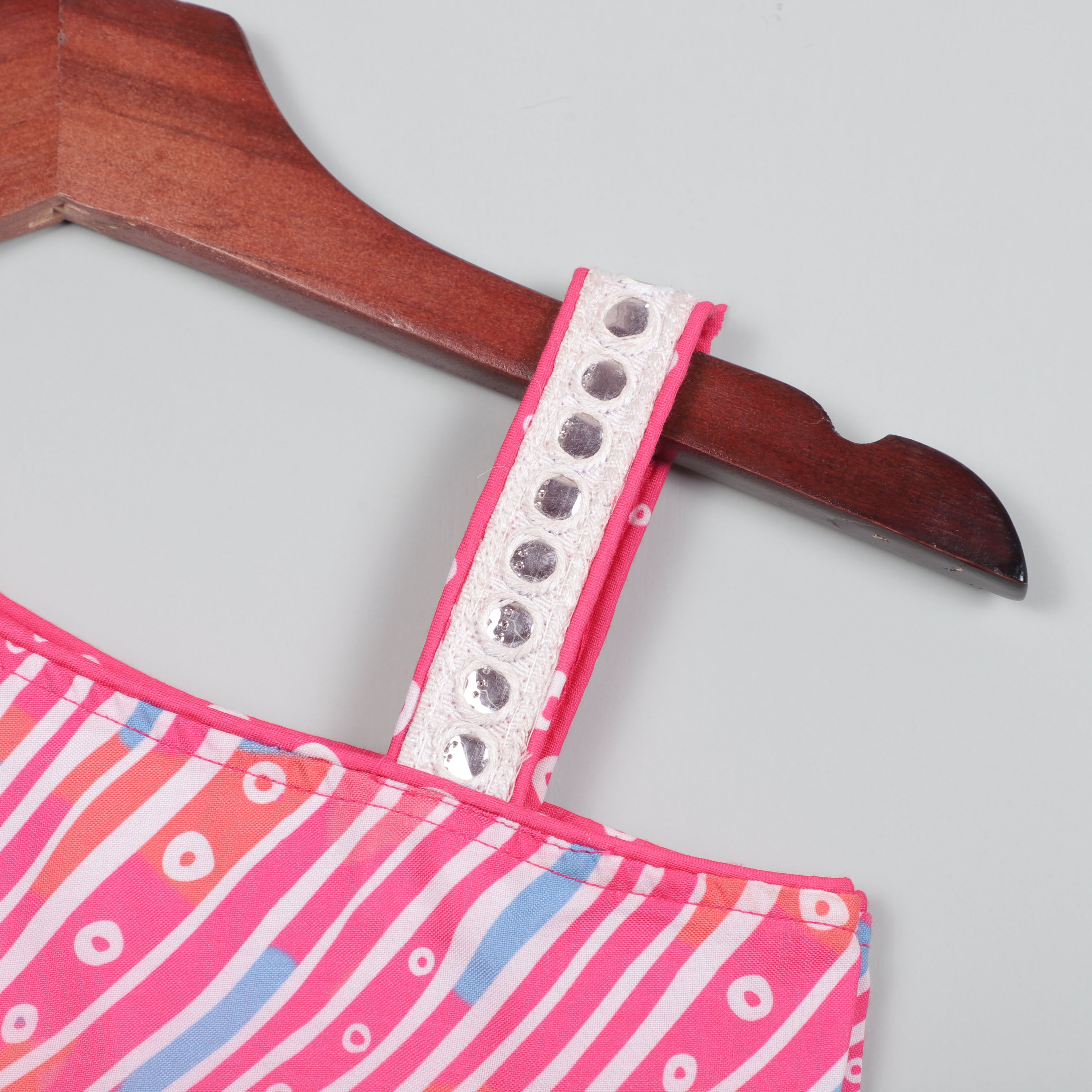 One Shoulder Fancy Bow Pink Top And Pant With Little Flared