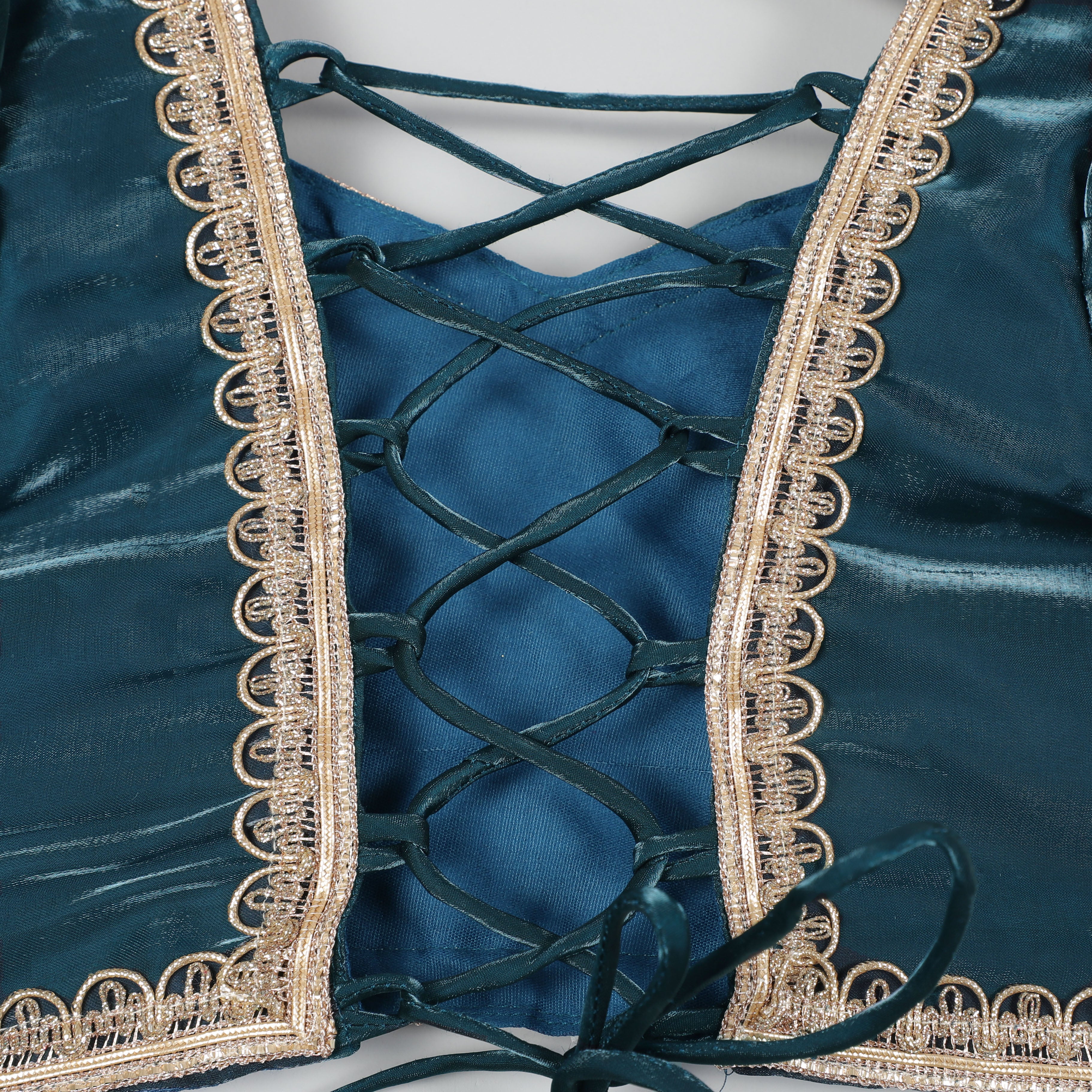 Puffy Sleeves Choli With Its Attractive Look And Fully Shining Fabric