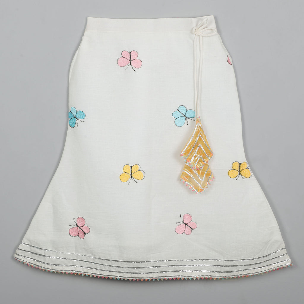 One Shoulder Choli And  Embroidered Lehenga