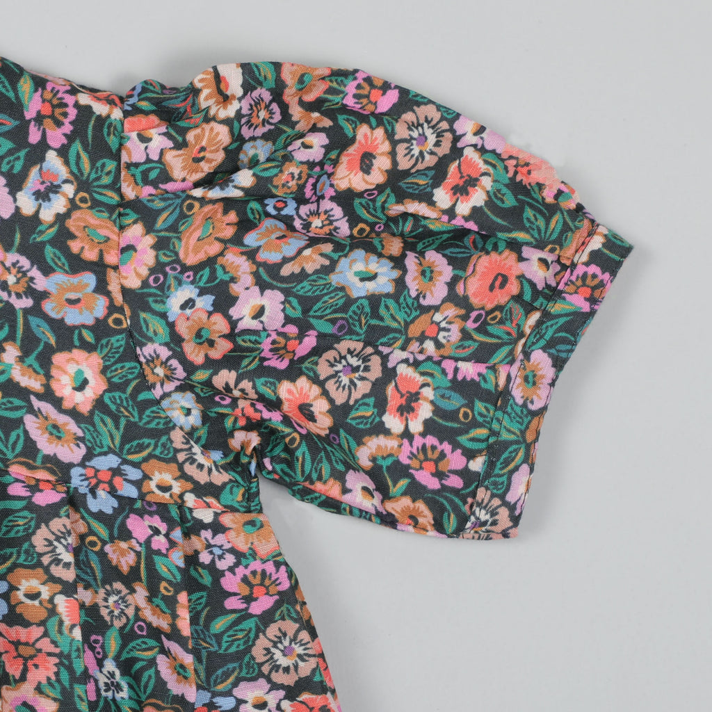 Printed Puffy Sleeves Top With Flared And Pabt Set