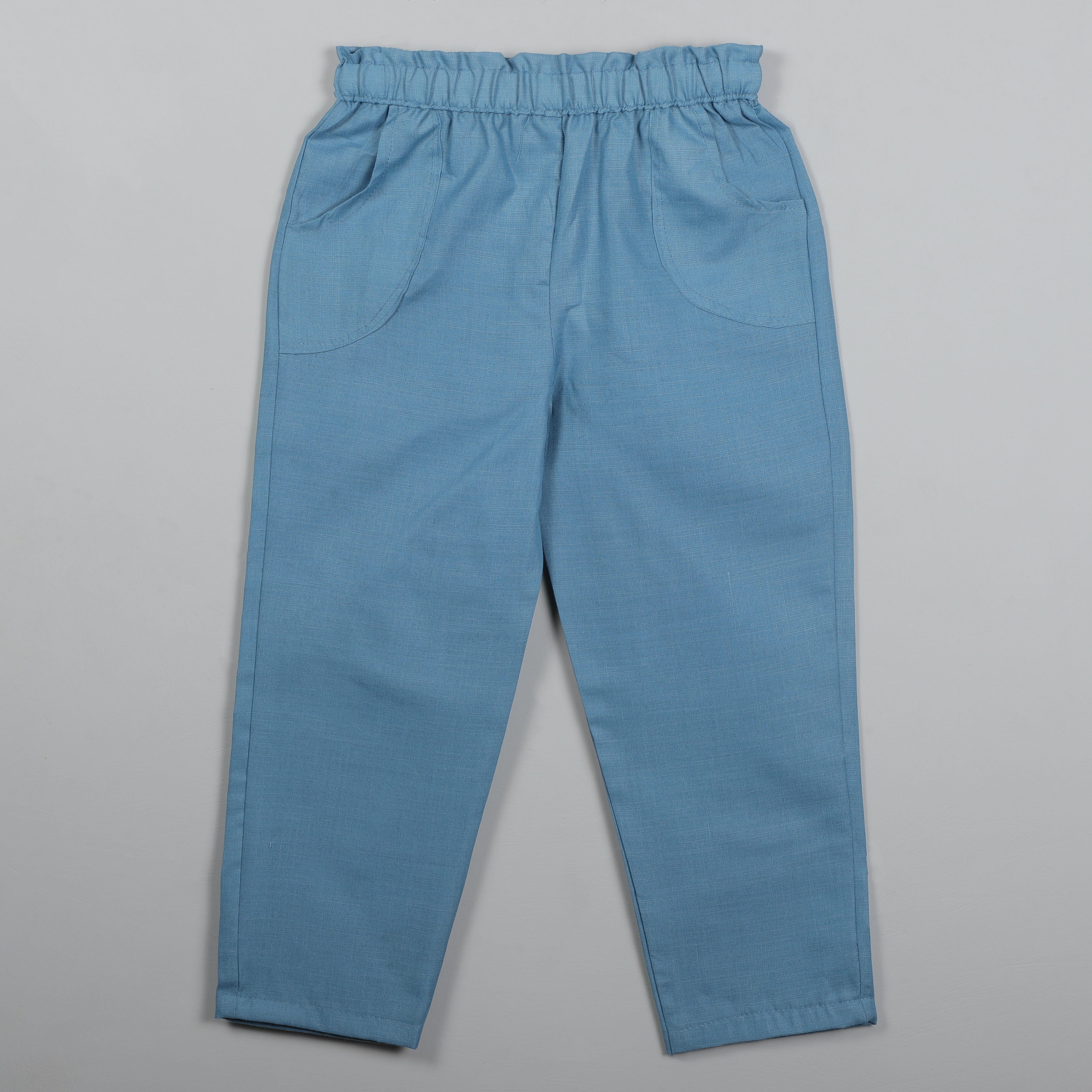 Puffy Short Sleeves White Balloon Dot Top With Pant