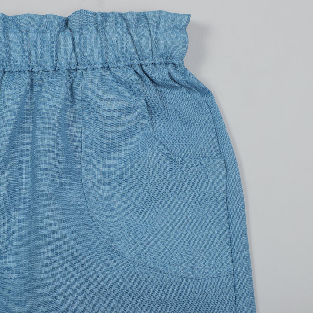 Puffy Short Sleeves White Balloon Dot Top With Pant