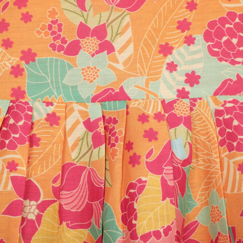 Top With Colorful Lace Border At Roll-up Sleeves And Striped Pant