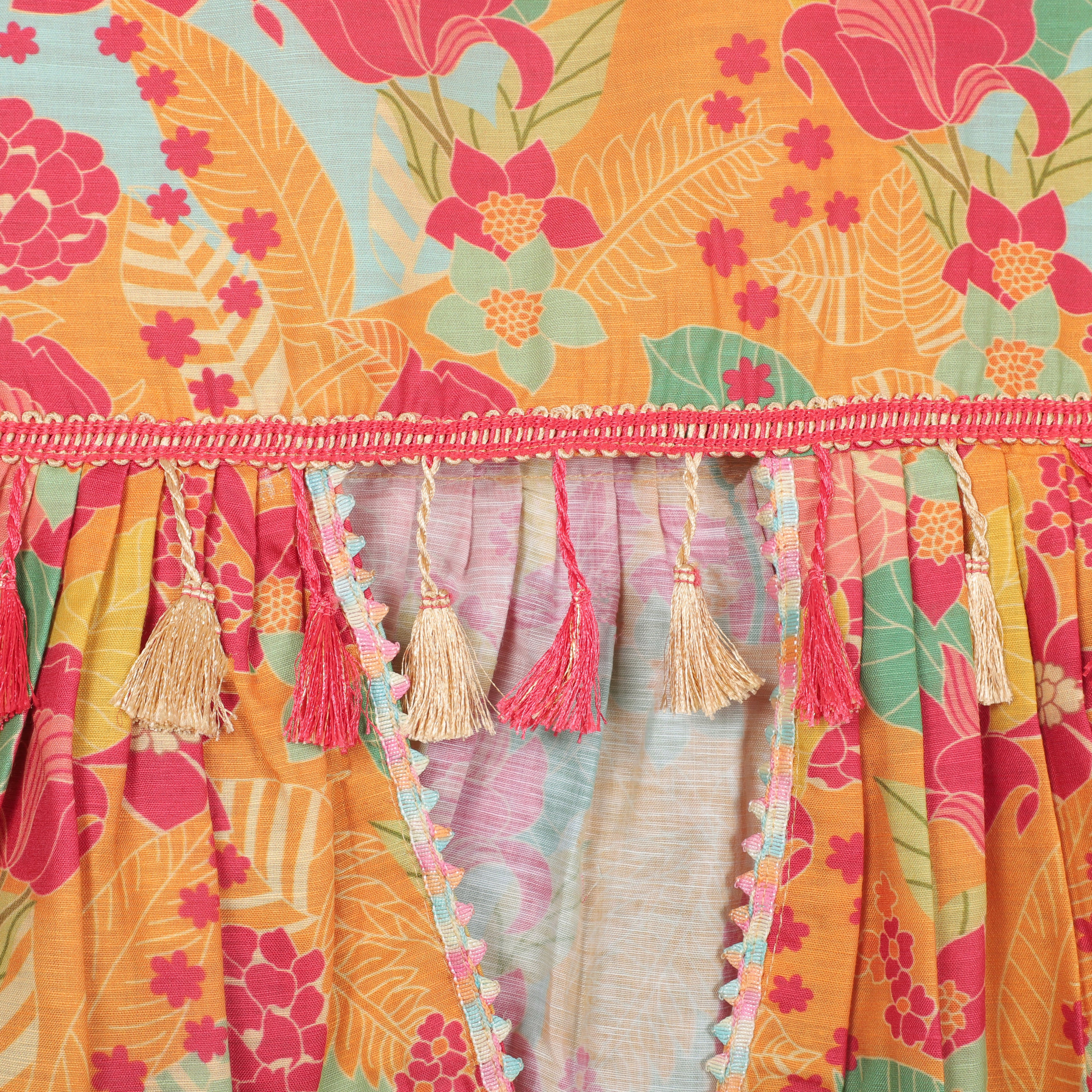 Strappy Top With Adjustable Knots To Tie  At The Back And Striped Pant