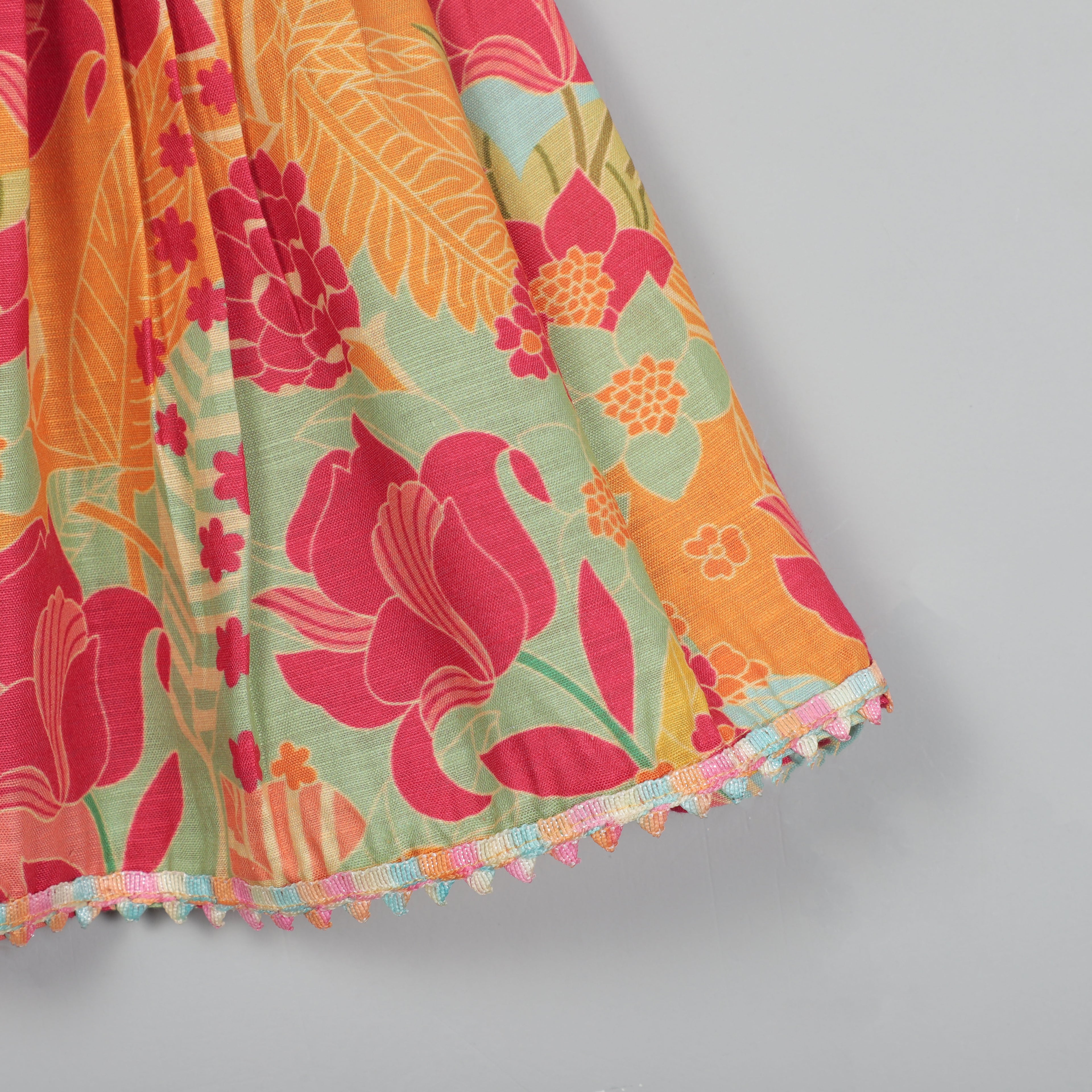 Strappy Top With Adjustable Knots To Tie  At The Back And Striped Pant