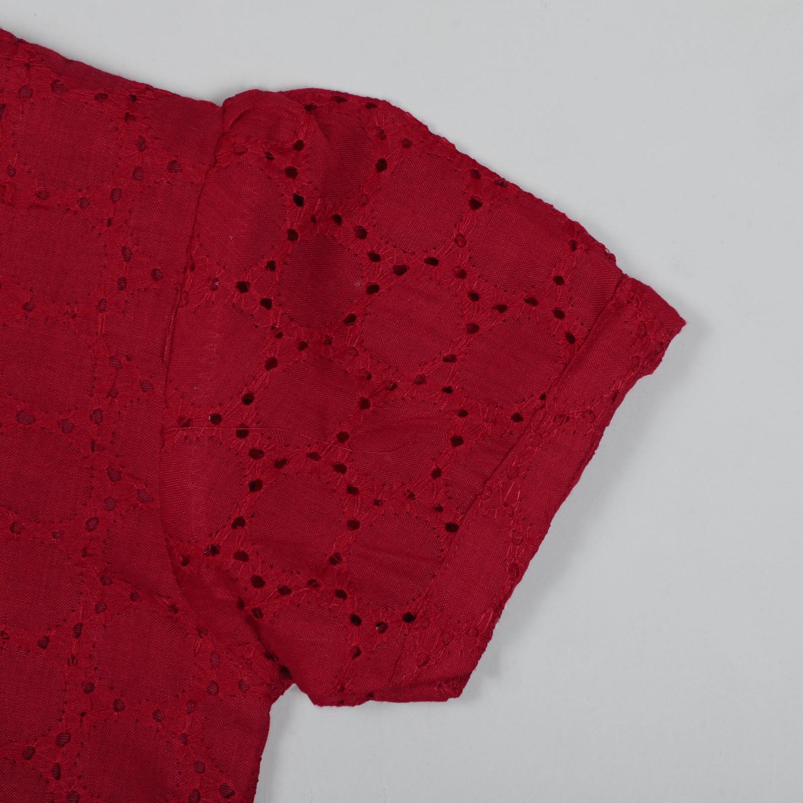 Puffy Short Sleeves Maroon Balloon Dot Top With Pant